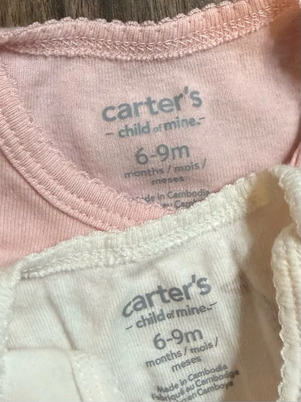 6-9 Months Baby Girls Bodysuits Short Sleeved  Carter’s Disney Minnie Mouse